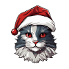 Cat Head Christmas Xmas