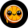 Comic Orange with Eyes
