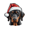 Doberman Dog Head Christmas Xmas