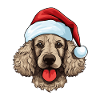 Poodle Dog Head Christmas Xmas