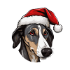 Greyhound Dog Head Christmas Xmas