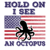 Blekksprut amerikansk flagg original morsom gave