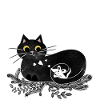 Cat Mouse Winter Illustration