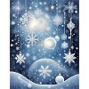 Winter greetings at Christmas time