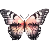 Papillon Skyline Banksy Style