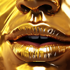 Metal Art - Kissing Wall - gold