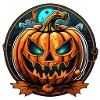 Spooky halloween pumpkin - party