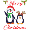 MERRY CHRISTMAS WITH CHRISTMAS PENGUINS