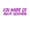 ich sah es ebenfalls