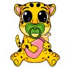 Motif de bébé guépard