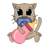 Motif de bébé chat