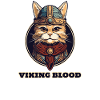 Wikingerkatze mit Wikingerhelm und Wikingerblut
