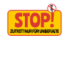 lustiges Schild, Stop, Zutritt nur für Unbefugte