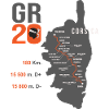 GR 20 Wanderkarte GR 20 Wandern Korsika