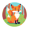 Fuchs im Herbstwald