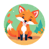 Fuchs im Herbstwald