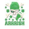Arrish Irish Pirate Skull Leprechaun