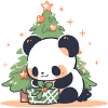 Panda Bear Christmas tree