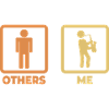 Funny Saxophone Line Figures