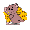 Mouse motif with cheese