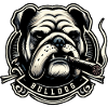 Bulldog with cigar