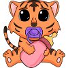 Motif de bébé tigre