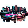Retro Synthwave Sports Car