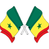 Two flags Senegal crossed