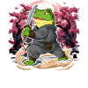 Samurai frog