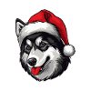 Husky Dog Head Christmas Christmas