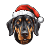 Doberman Dog Head Christmas Christmas