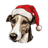 Greyhound Dog Head Christmas Christmas
