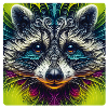 Racoon Fractal Art