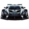 Futuristic extreme powerful Race Car