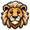 Comic Baby Lion Head