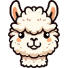 Alpaca Llama Head Comic Cartoon