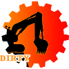 Bagger Baggerfahrer "dirty" Baggerschaufel