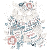 Hibou d’hiver avec écharpe