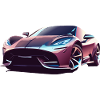 Chrome Sports Car