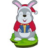 Bunny Christmas Santa Hat