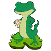 Lizard Volleyball Player Volleyball