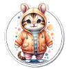 Cute kitten in coat