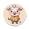 Piggy in coat