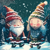Deux lutins de Noël
