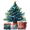 Christmas tree with gifts
