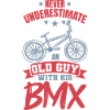 Old BMX cyclist