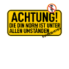 Attention: DIN standard regulation