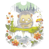 Kawaii Landscape Animal Hedgehog