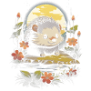 Kawaii Landscape Animal Hedgehog