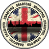 Bradford Skyline Union Jack Retro-Abzeichen